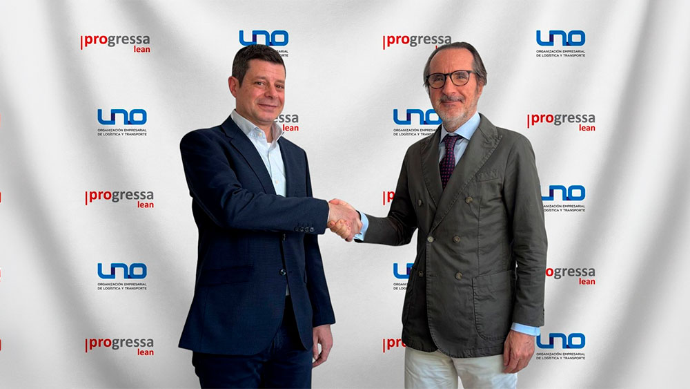 El presidente de UNO, Francisco Aranda, junto al socio director de Progressa Lean, Fernando Montalvá